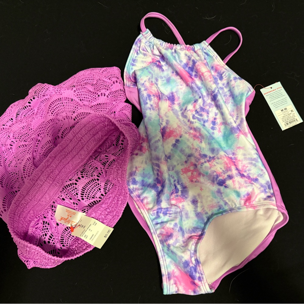 Colorful Kids Swim Set cat & jack size 8 NWT